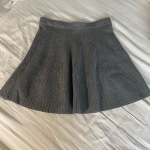 Milly minis grey vertical stripes flare skirt